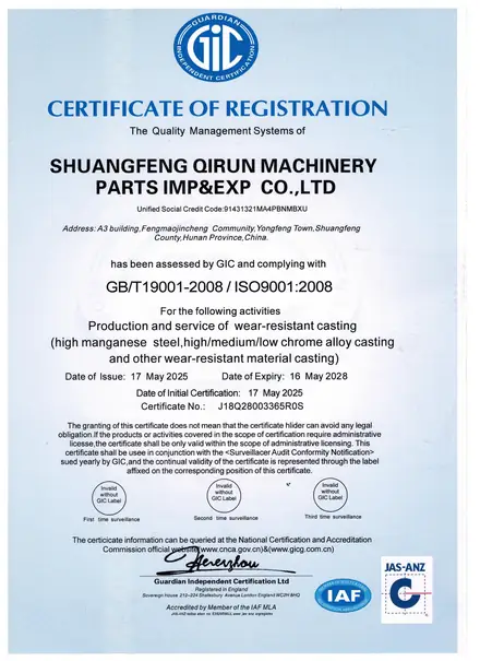 ISO 9001 Certificate - GIC (IAF member), valid 2025-2028